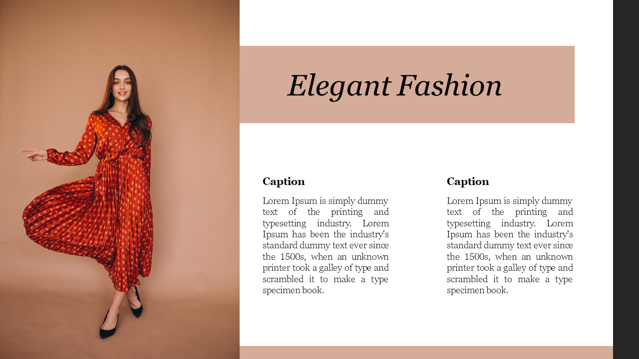 Elegant Fashion Theme PowerPoint Presentation Template